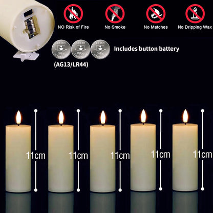6-120PCS LED Flameless Pillar Candles – Battery-Operated Flickering Fake Candles for Wedding, Birthday, Party & Concert Decor