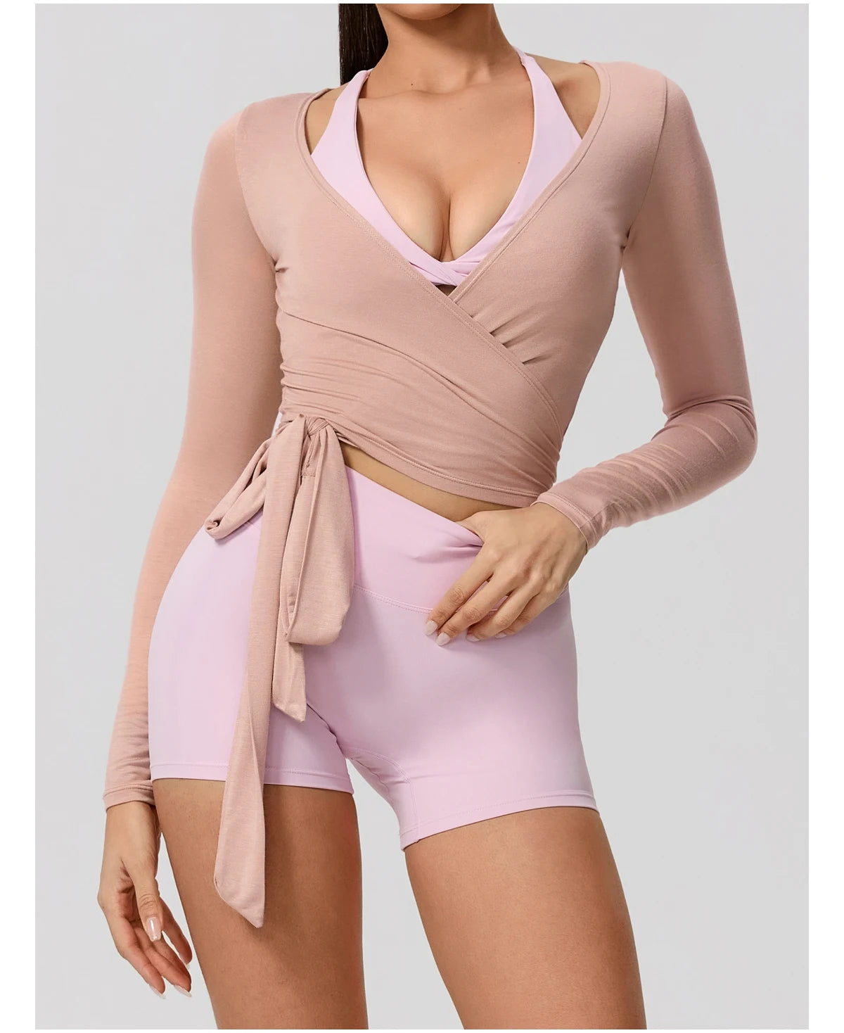 Women’s Long Sleeve Yoga Top – Quick-Dry Breathable Sportswear for Gym, Pilates, Dance & Ballet