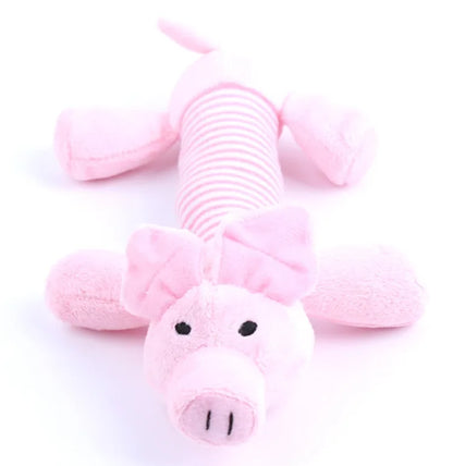Funny Stuffingless Dog Toy – Durable Plush Squeaky Chew Toy with Crinkle Sound for Interactive Play & Boredom Relief