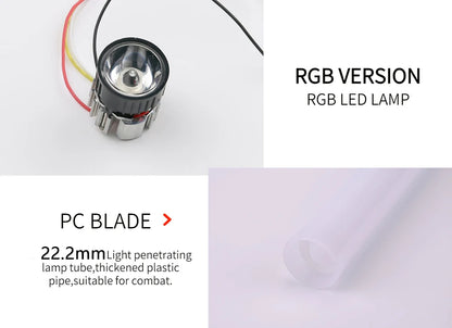 RGB Metal Lightsaber – Dueling Smooth Swing Laser Sword, 16 Color Changing & 16 Sound Effects, FOC Rave Flashing Toy Saber
