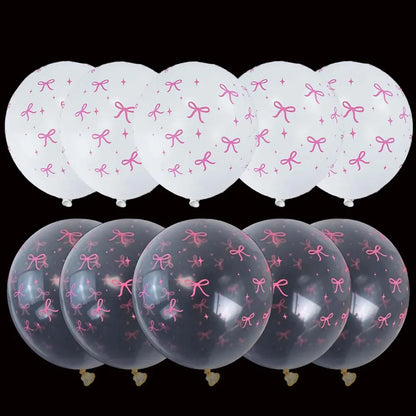 Kit de Fête d'Anniversaire Rose – Thème Princesse Bannière, Ballons Nœud, Pailles, Assiettes en Papier Jetables, Serviettes et Gobelets Vaisselle Décorations pour Fêtes d'Anniversaire de Filles