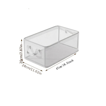 Transparent PVC Storage Box – Waterproof Underwear Organizer Basket with Solid Steel Frame for Home, Bedroom & Dormitory Organization