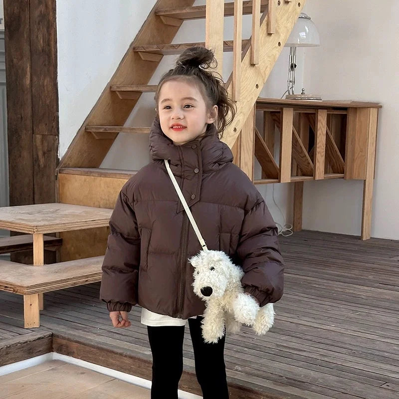 Kids’ Warm Hooded Winter Coat – Cotton-Padded Jacket for Boys & Girls, Autumn and Winter Outerwear for Ages 3–12 Years