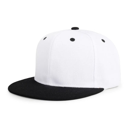 Classic Plain Snapback Baseball Cap – Adjustable Unisex Flat Brim Hat for Casual, Streetwear & Outdoor Wear