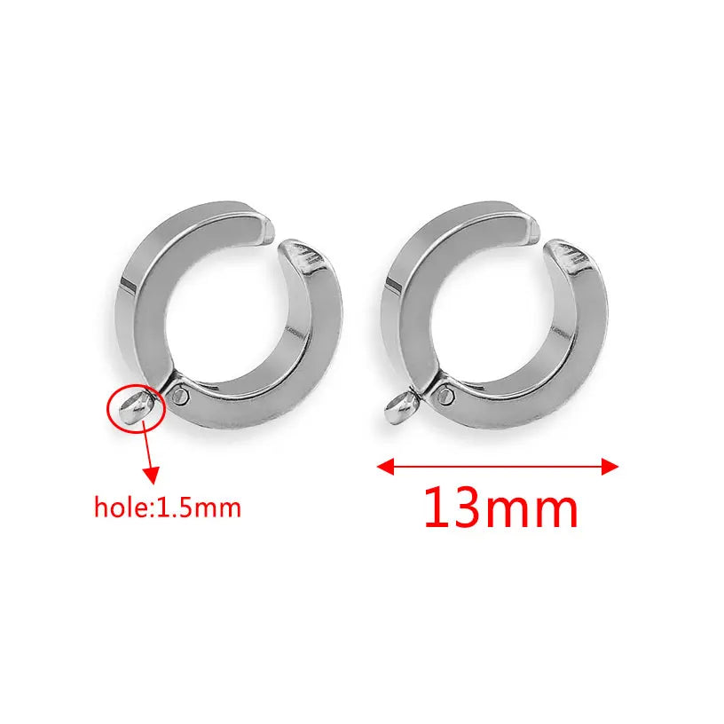 10-Piece Gold Stainless Steel Hoop Earring Hooks with Round Posts – DIY Earring Making Supplies & Jewelry Findings for Women