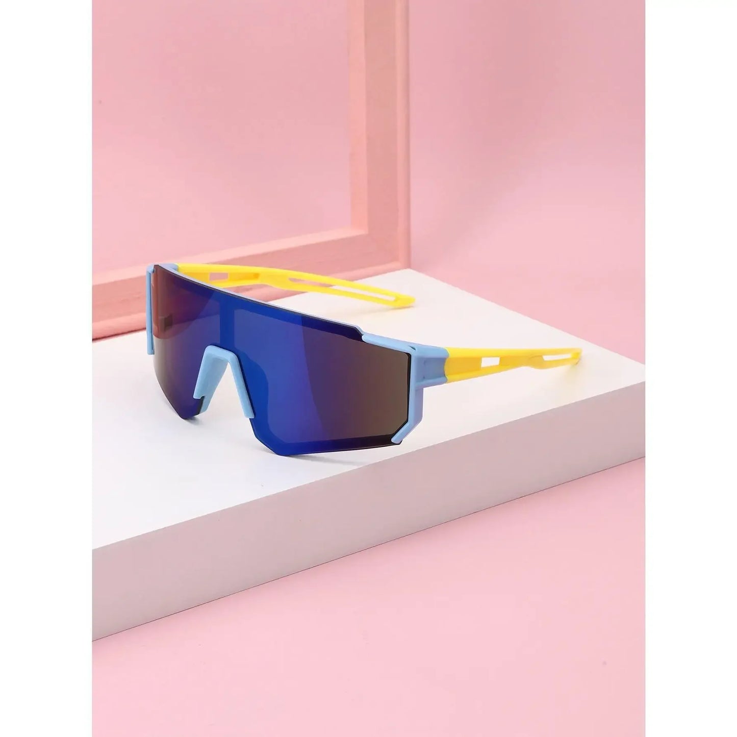 Kids' Colorful Lens Sunglasses – UV Protection Sports Eyewear for Boys & Girls, Trendy Outdoor Cycling Sun Shades