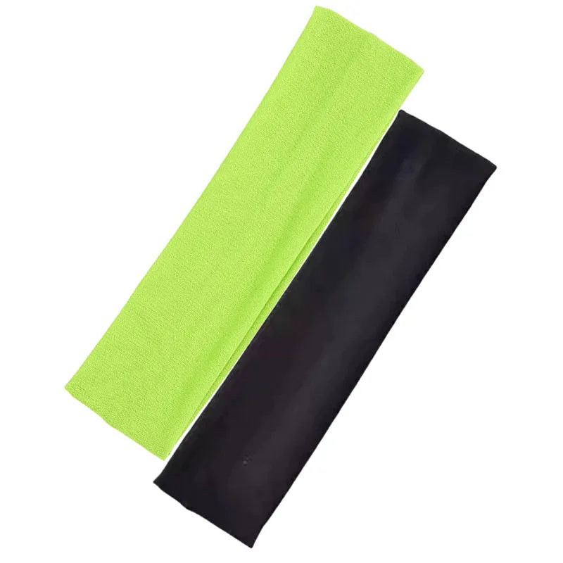 2 Diademas deportivas para yoga – Bandas elásticas absorbentes del sudor para el pelo de hombres y mujeres | Accesorios para el pelo para entrenamientos de fitness y gimnasio