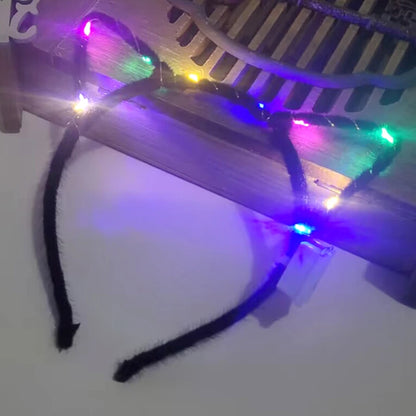 Serre-tête lumineux LED Oreilles de Chat & Lapin – Bandeau lumineux pour Anniversaires, Festivals & Mariages