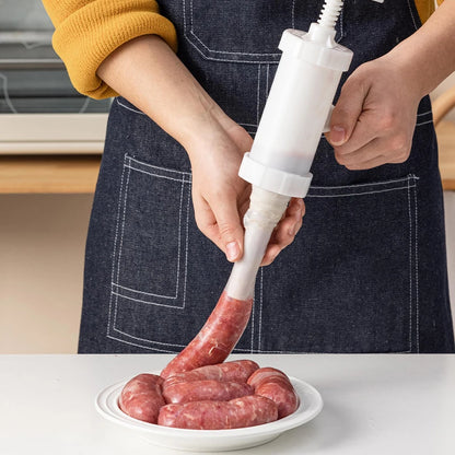 Manual Sausage Stuffer & Jerky Gun – Homemade Sausage Filler Meat Syringe, Compact Kitchen Tool for Sausage Making & Food Preparation
