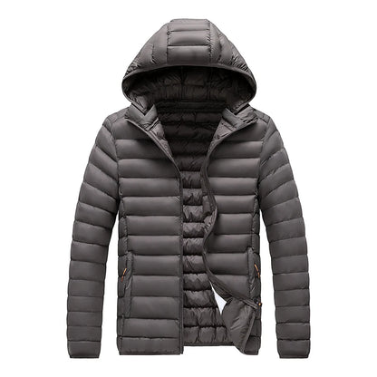 Men’s 8XL Winter Parka Jacket – Warm Waterproof Hooded Coat with Detachable Hood, Casual Autumn & Winter Outerwear