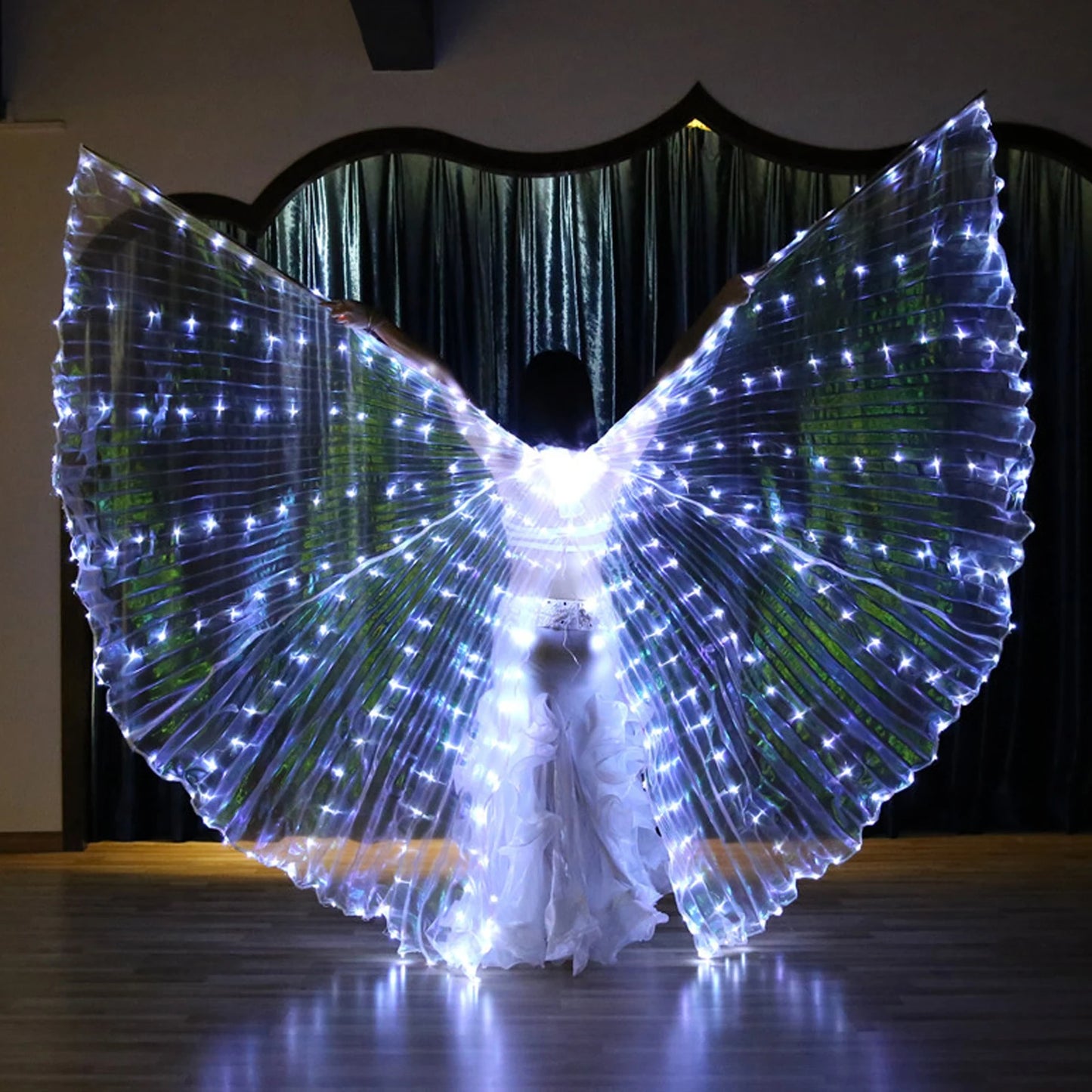 LED Light-Up Butterfly Fairy Wings – Luminous Costume Wings for Dance, Parties, Cosplay & Stage Performances