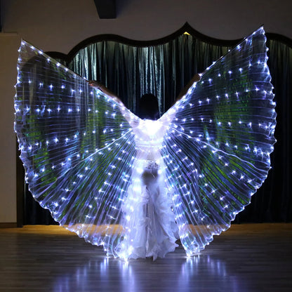 LED Light-Up Butterfly Fairy Wings – Luminous Costume Wings for Dance, Parties, Cosplay & Stage Performances