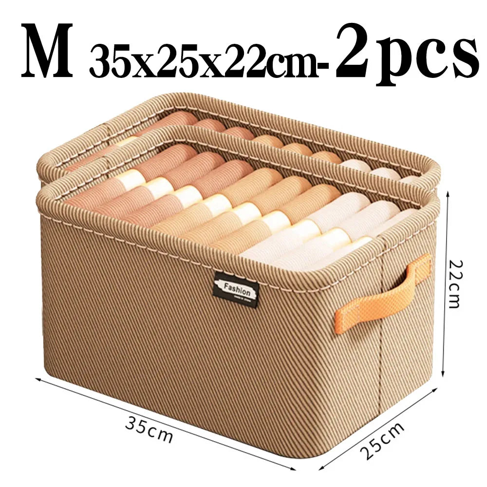 Thickened Clothes Storage Organizer – Foldable Wardrobe Storage Box for Pants, Sweaters, Jeans & Clothing, Drawer Organizer Cabinet Storage Container for Home Organization