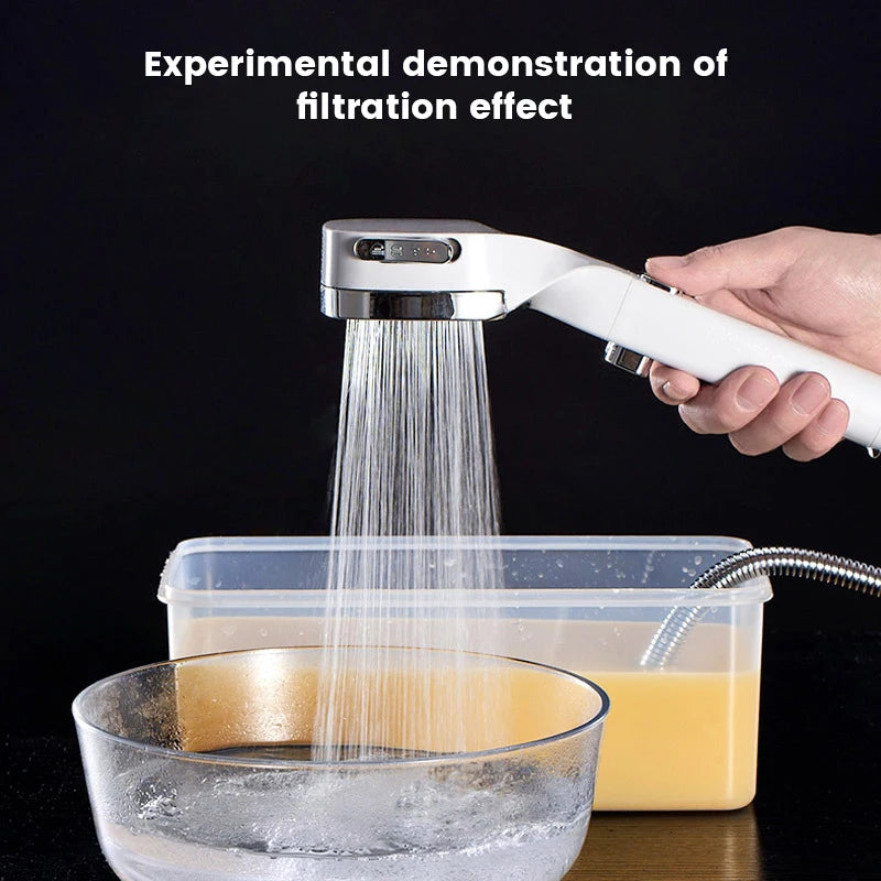 Pommeau de douche haute pression – Pulvérisateur de douche à main 3 modes à économie d'eau, fonction d'arrêt à une touche, accessoire de douche de salle de bain réglable pour la maison