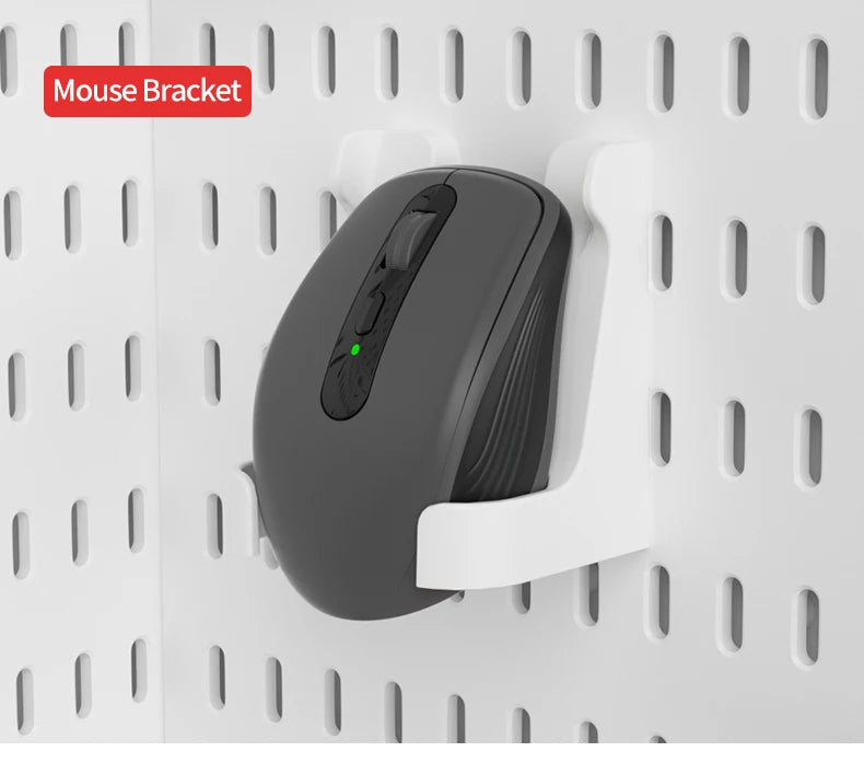 Kit de organización modular de pared con tablero perforado (Pegboard) para bricolaje – Paneles de almacenamiento colgantes sin taladro para cuartos de manualidades, oficina y organización del hogar
