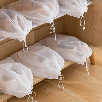 10PCS Shoe Storage Bags – Portable Non-Woven Closet Organizer with Waterproof Design, Travel Shoe & Clothing Storage Pouches