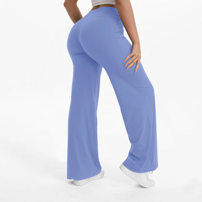 NCLAGEN Pantalones de Yoga de Pierna Recta SoftMotion para Mujer – Leggings de Gimnasio de Tiro Medio Efecto Segunda Piel, Pantalones Deportivos para Pilates y Correr, para Fitness, Entrenamiento y Uso Diario
