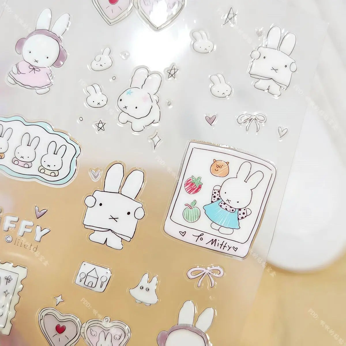 Cute Miffy 3D Nail Stickers – Kawaii Anime Glass Camera Nail Art Decorations (Holiday Gift Set)