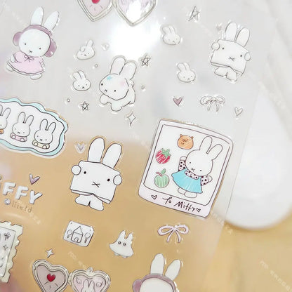Cute Miffy 3D Nail Stickers – Kawaii Anime Glass Camera Nail Art Decorations (Holiday Gift Set)