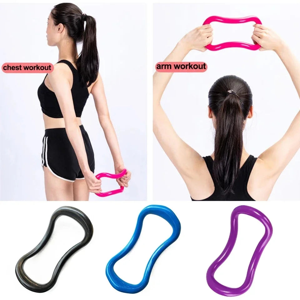 Anillo de Yoga Pilates, Círculo Elástico – Anillo de Resistencia para Ejercicios en Casa, Masaje de Fascia, Tonificación Corporal y Soporte para Ejercicio