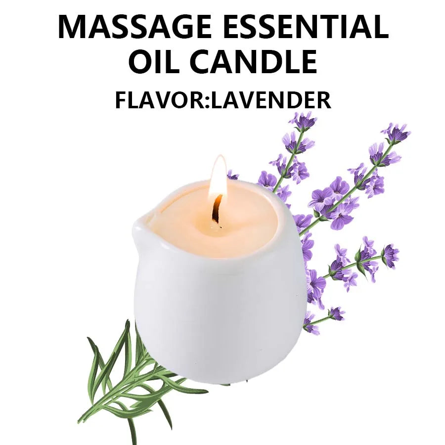 1PC Luxury Massage Oil Candle – Scented Aromatherapy Candle for Relaxation & Skin Moisturizing, Body Oil Candle for Spa & Self-Care