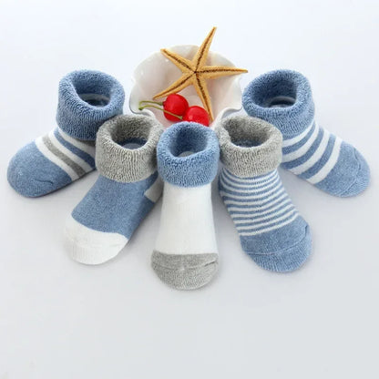 5 paires de chaussettes antidérapantes en coton pour bébés garçons et filles de 0 à 12 mois, chaussettes-chaussures antidérapantes pour nouveau-nés et nourrissons