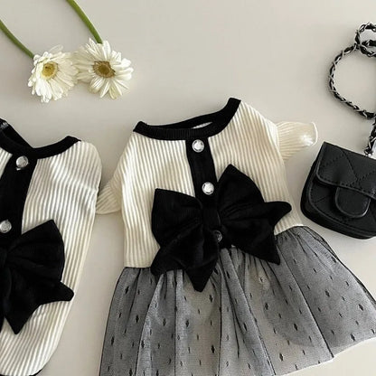 Cute Dog Princess Dress Bow Lace Mesh Summer Pet Skirt for Poodle, Chihuahua, Puppies & Small Dogs