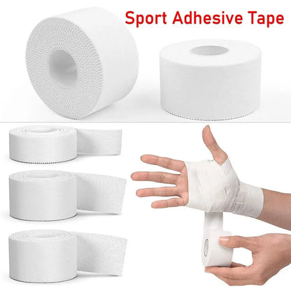 Cinta deportiva atlética de 9,1 m – Venda adhesiva de algodón impermeable para boxeo para soporte de distensiones, protección contra lesiones y envoltura deportiva (2,5/3,8/5 cm)