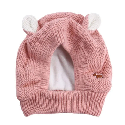 Quiet Dog Ear Muffs – Noise Protection & Warm Knitted Ear Covers for Medium & Large Dogs, Cozy Winter Anxiety Relief Hat