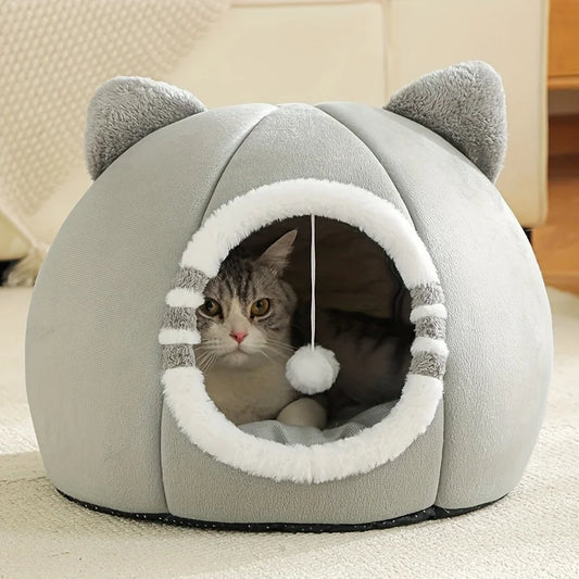 Cama para gatos con diseño de dibujos animados, cueva para cachorros, sofá, casa cómoda para mascotas, canasta suave para dormir, tienda de campaña para gatos y perros pequeños y medianos