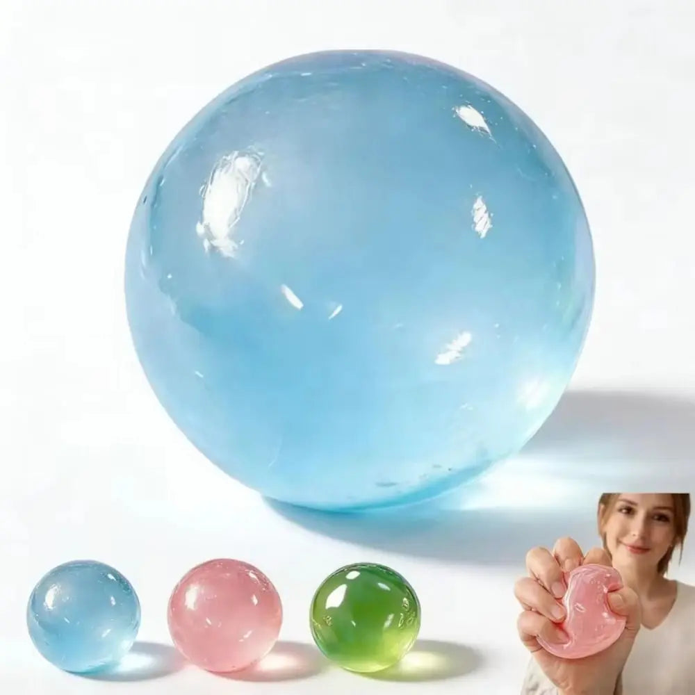 Blue Coconut Oil Squishy Ball – Soft Transparent Quick-Rebound Squeeze Toy, Slow Rising Stress Relief Maltose Squishy Fidget Toy