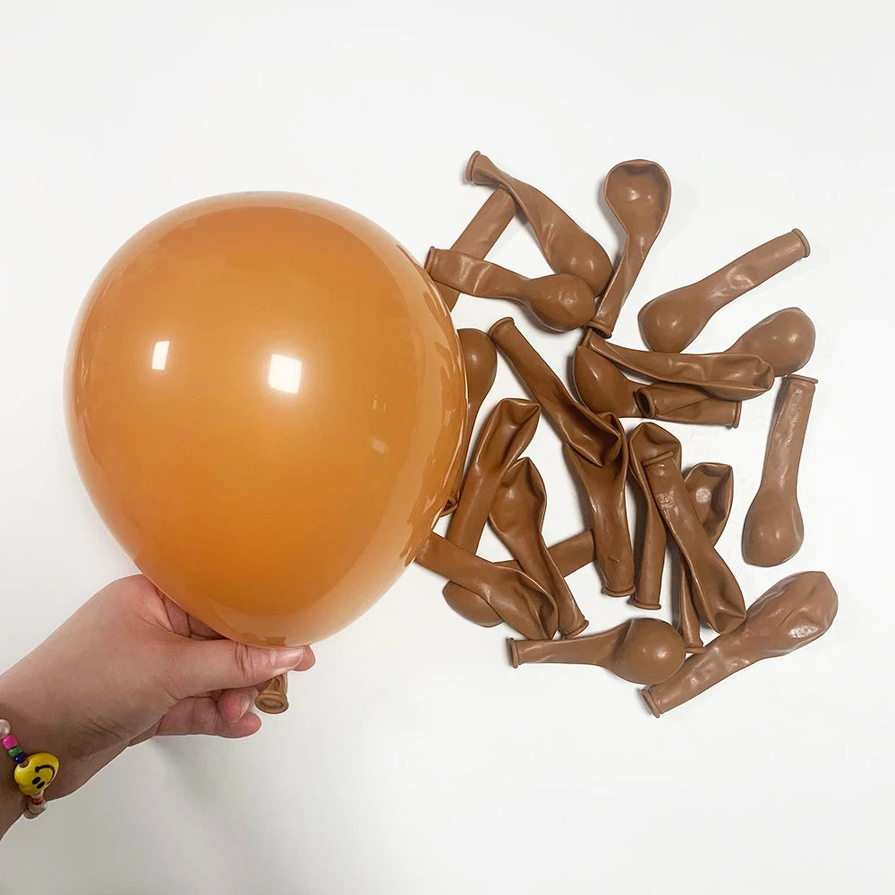 Retro Latex Balloons – 5/10/12/18 Inch White, Sand, Pink, Coffee & Sage Green Balloons for Birthday, Baby Shower & Wedding Decor