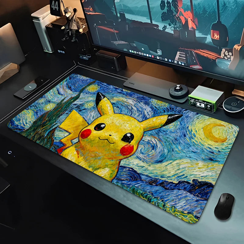 Pikachu-Inspired XXL Gaming Mouse Pad | Large Anime Desk Mat for Keyboard & Mouse