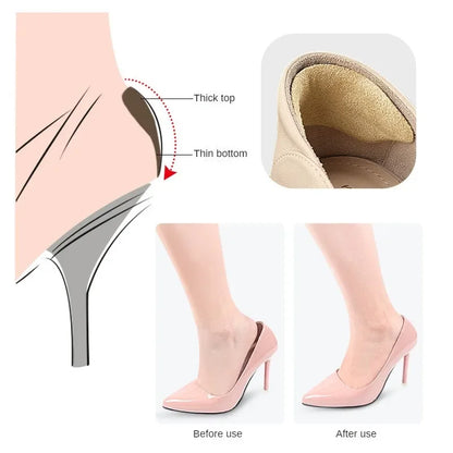 2PCS Invisible Silicone Gel Heel Pads – Adhesive Back Heel Protector Patches for Shoes, Cushioned Foot Care & Comfort Inserts