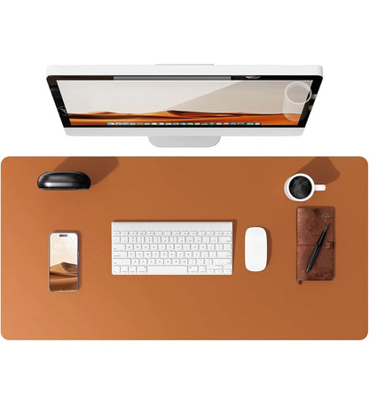 Alfombrilla de escritorio grande de cuero PU - Mouse Pad antideslizante y protector de escritorio para laptop, teclado, oficina y juegos