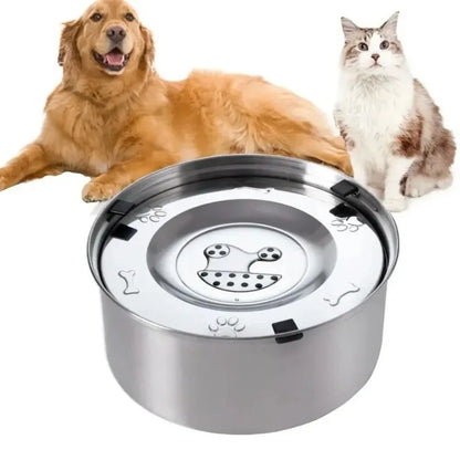 Stainless Steel Dog Water Bowl – Anti-Spill & Anti-Splash Portable Pet Water Feeder with Non-Slip Base for Outdoor Travel