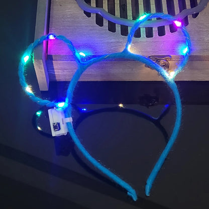 Serre-tête lumineux LED Oreilles de Chat & Lapin – Bandeau lumineux pour Anniversaires, Festivals & Mariages