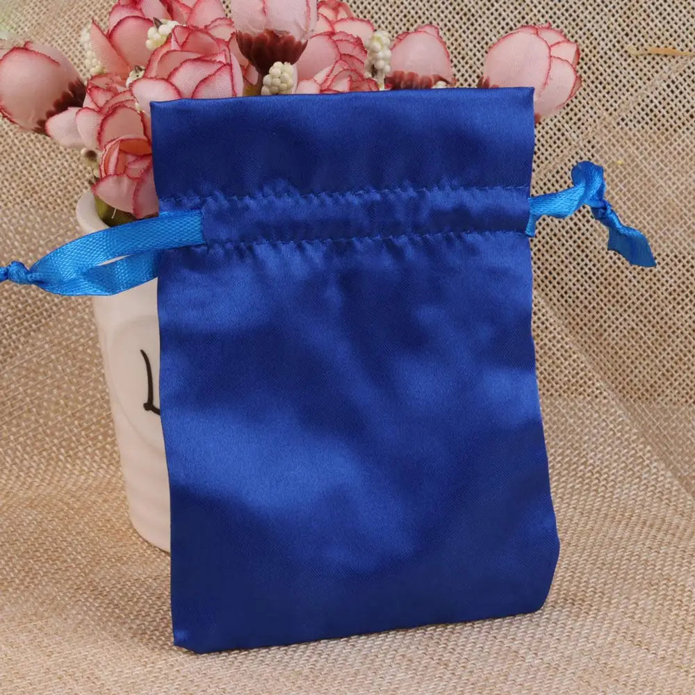 10/25/50PCS Bolsas de Regalo de Seda Satinada con Cordón para Joyas – Bolsitas de Lujo para Bodas, Fiestas, Dulces, Joyas y Empaque de Regalo