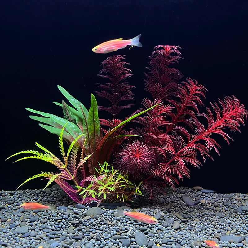 Artificial Aquarium Plants – Plastic Aquatic Underwater Plants for Fish Tank Decoration, Aquascaping & Aquarium Accessories