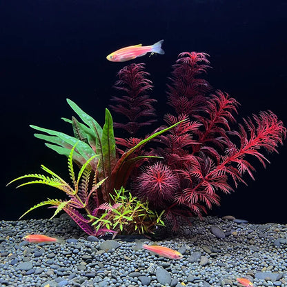 Artificial Aquarium Plants – Plastic Aquatic Underwater Plants for Fish Tank Decoration, Aquascaping & Aquarium Accessories