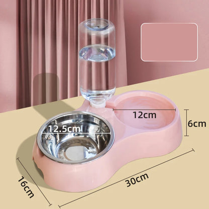 2-in-1 Automatic Pet Feeder & Water Dispenser – Anti-Slip Cat & Dog Bowl with Circulating Flow Water System, Pet Feeding Supplies