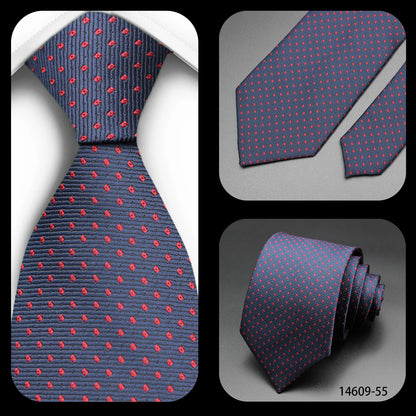 Corbata Floral de Puntos para Hombre – Corbata Casual de Moda Azul Roja Amarilla para Negocios, Bodas y Ocasiones Formales | Accesorio de Regalo