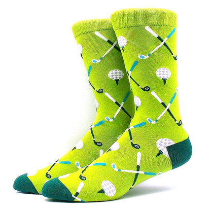 Funny Colorful Hip Hop Socks – Combed Cotton Animal, Astronaut & Geometric Print Socks for Men & Women, Business Dress Wear