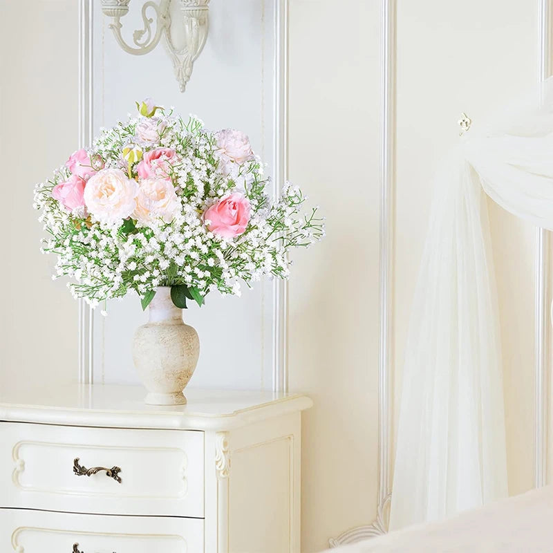1 Fleur Artificielle Haleine de Bébé de 63 cm – Gypsophile Artificiel Réaliste pour Bouquets DIY, Mariages, Fêtes et Décoration Intérieure