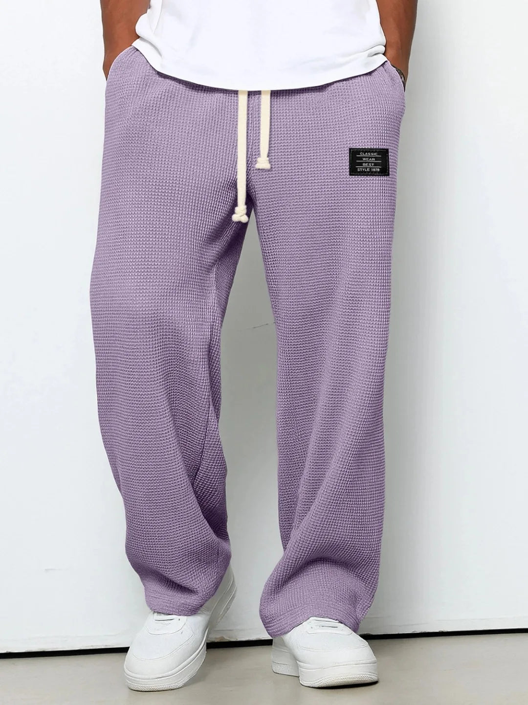 Men's 2026 Casual Straight-Leg Sweatpants – Wide-Leg Elastic Waist Sportswear Trousers for Spring & Autumn, Relaxed Everyday Pants