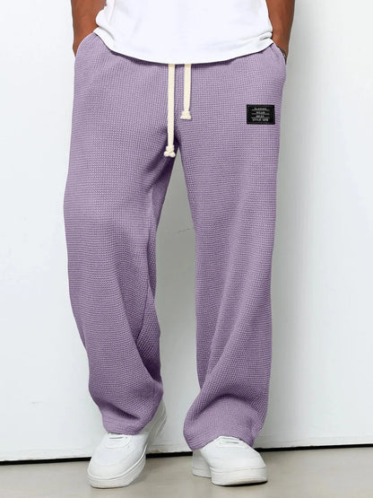Men's 2026 Casual Straight-Leg Sweatpants – Wide-Leg Elastic Waist Sportswear Trousers for Spring & Autumn, Relaxed Everyday Pants