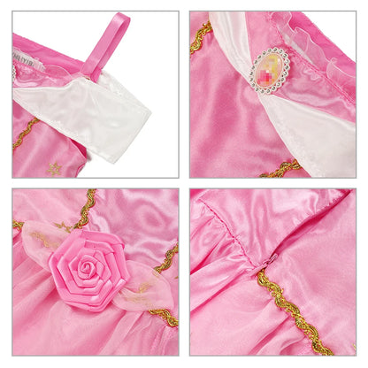 Vestido de disfraz de princesa para niña – Traje de fiesta de cuento de hadas para Halloween, carnaval y regalos de cumpleaños