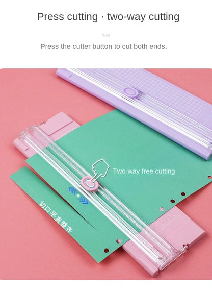 Coupe-papier A4 – Rogneuse bidirectionnelle avec règle coulissante pour photos, scrapbooking et loisirs créatifs