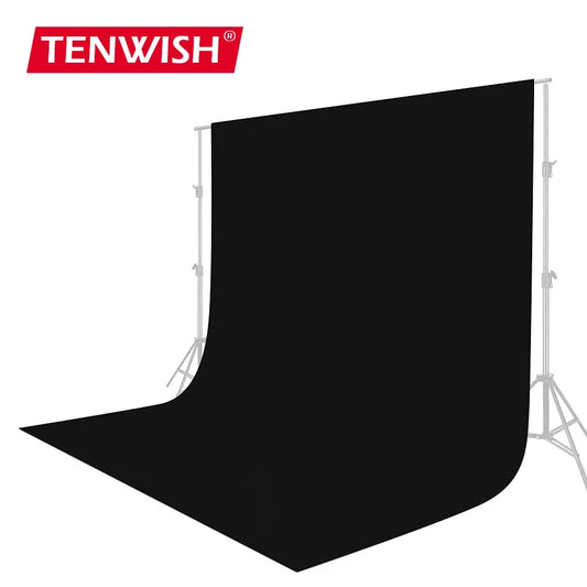 Tela de fondo negra de terciopelo flocado – Fondo de estudio fotográfico que absorbe la luz para retratos y productos