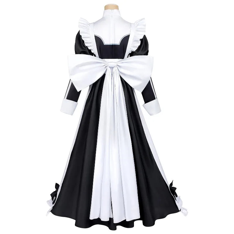 Death Game Maid Cosplay Costume – Ghost Maid Aoi Outfit | Anime Lolita-Style Dress with Hat Set (Women)